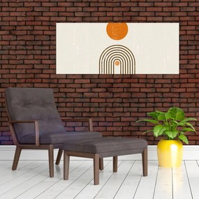 Kép - Barna ívek (120x50 cm)