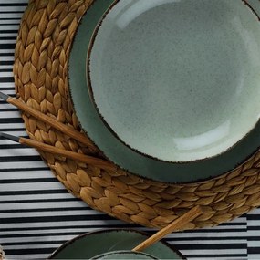 24 részes zöld porcelán étkészlet