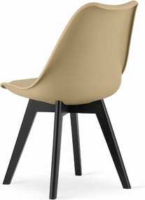 AKCIÓ Bézs BALI MARK szék fekete lábakkal II. osztály