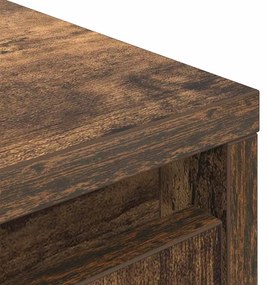 füstös tölgy színű szerelt fa szekrény fiókkal 55,5x34x119,5 cm