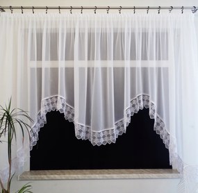 Mg 1844 Függöny Fátyol Fehér gipiura 15cm 400x160 Mka