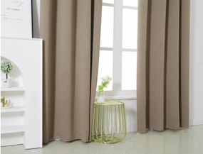 OXFORD bézs függöny 140x250 cm Felfüggesztés: Hullámos sínszalag