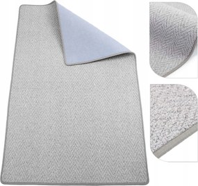 100x300cm Nappali Szőnyeg Divatos Finom Halszálka Szürke Hampton