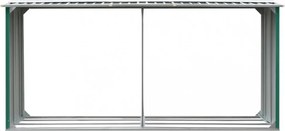 zöld horganyzott acél kerti tűzifatároló 330 x 92 x 153 cm