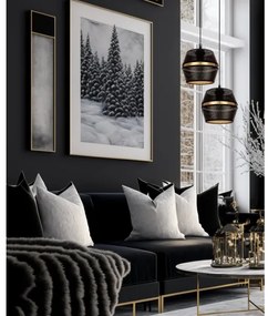 Csillár zsinóron PARIS 2xE27/60W/230V fekete/arany