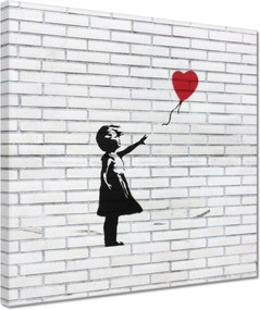 Vászonkép 30x30 Banksy Lány Léggömb