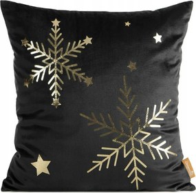 Karácsonyi díszpárnahuzat Jancsi 45x45 fekete cipzáras