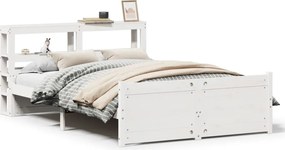 vidaXL fehér ágykeret fejtámlával matrac nélkül 140x190 cm
