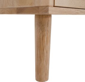 Éjjeliszekrény, masszív fa, természetes, BRUNI