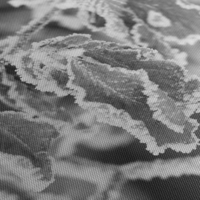 Kép - Fagyott levelek, fekete-fehér (120x50 cm)