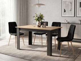 Fekete bársonyos étkezőszék LIBRA