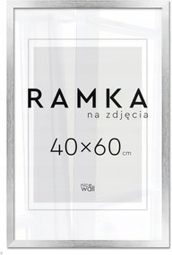 Képkeret 40x60 Képkeret Fotó 60x40 ezüst