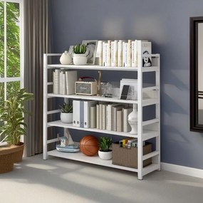 Fém vázas polcos szekrény 4 polcos 60x30x145cm fekete PG04-1