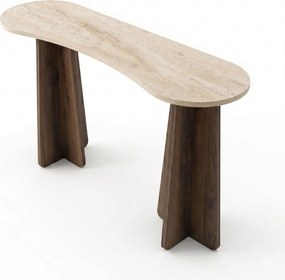 Zen komód, travertin-dió, 120 cm