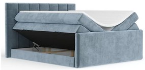 Kék ágyneműtartós boxspring ágy 160x200 cm Ava – Maison de Rêve