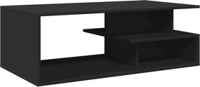 vidaXL fekete szerelt fa dohányzóasztal 102x55x35 cm