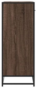 barna tölgy színű szerelt fa és fém cipőszekrény 75x38x97,5 cm