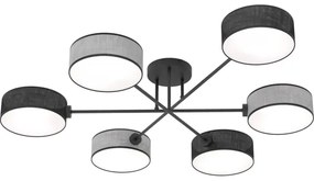 Felületre szerelhető csillár MAGA 6xE14/10W/230V fekete/szürke