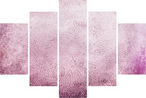 Kép - Mandala rózsaszín falon (150x105 cm)