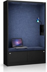 Sally 1150mm korpus Czarny - siedzisko Granatowy