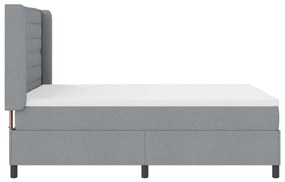 Boxspring Ágy Matrace Sötétszürke 140x200 cm Szövet