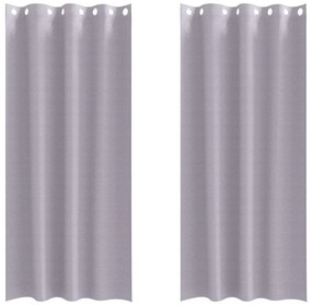 Függönyök függönyökkel 2 pcs Fém szürke 260x140cm Poliészter