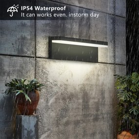 Brilagi - TESSI LED/10W/230V fekete kültéri fali lámpatest IP54