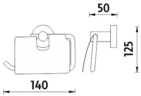 NIMCO UN 13055B-26 - WC-papír tartó UNIX fényezett króm