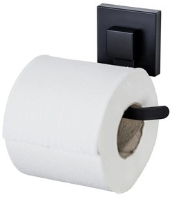 Fekete öntapadós rozsdamentes acél WC-papír tartó Quadro – Wenko