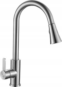 Konyhai Csaptelep Kihúzható Kifolyócsővel Inox Acél