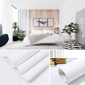 Bútor furnér öntapadós fólia Fehér Pvc Diy bútorhoz 45x200CM