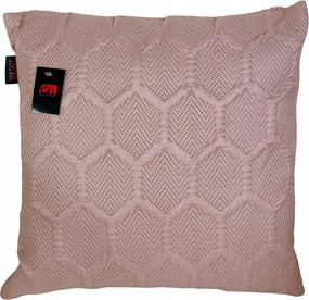 Parla 3D dombornyomott díszpárnahuzat púderrózsaszín 40x40 cm