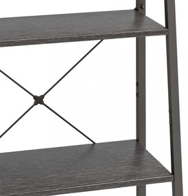 4 szintes fekete állópolc 56 x 35 x 140 cm