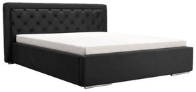 Mantire ágyrácsos ágy, fekete (160 cm)