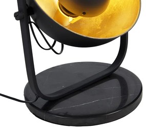 Ipari állólámpa fekete arannyal 3 lámpás - Magnax