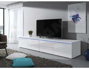 TV asztal Coral XI Double (fehér + fényes fehér). 1058398