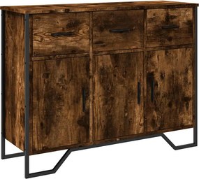 vidaXL füstös tölgy színű szerelt fa tálalószekrény 97 x 32,5 x 74,5cm