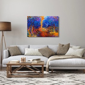 Kép - őszi fa koronák, modern impresszionizmus (90x60 cm)