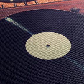 Gramofon lemezek képe (120x50 cm)