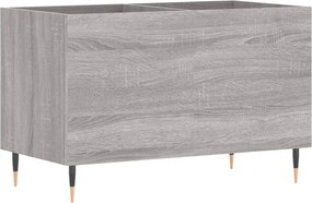 vidaXL szürke sonoma színű szerelt fa hanglemezszekrény 74,5x38x48 cm