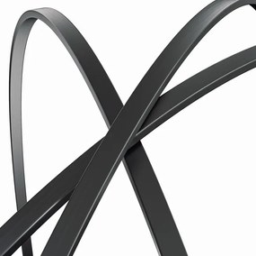 Erga Round, kerek tükör 90cm, fekete kerettel, ERG-V01-ROUND-9090-BK