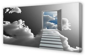 Canvas képek Lépcsők felhők ajtó 120x60 cm