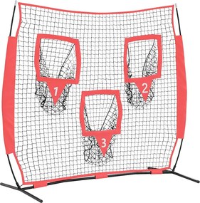 vidaXL Baseball gyakorlóháló Fekete 214,5 x 89,5 x 181 cm Poliészter