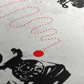 Kép - Telefon rajza Banksy stílusában (90x60 cm)