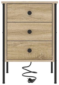 Éjjeli Szekrények 2 pcs sonoma tölgy 42 x 41 x 61 cm Faanyag