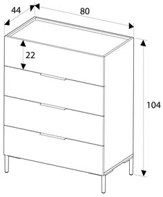 Komód Seraphina 3 (fehér) . 1109359