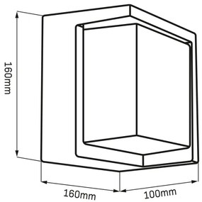 LED Kültéri fali lámpa ESSEN LED/12W/230V IP44 fekete