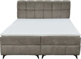 Boxspring ágy, 160x200, barnásszürke taupe, ALMA