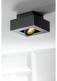 Lámpa Mennyezeti lámpatest ASTER, AC220-240V, 50/60 Hz, GU10, max.50W, IP20, aluminum, egy, fekete