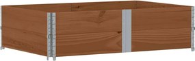 vidaXL barna tömör fenyőfa kerti növénytartó 150 x 100 cm
